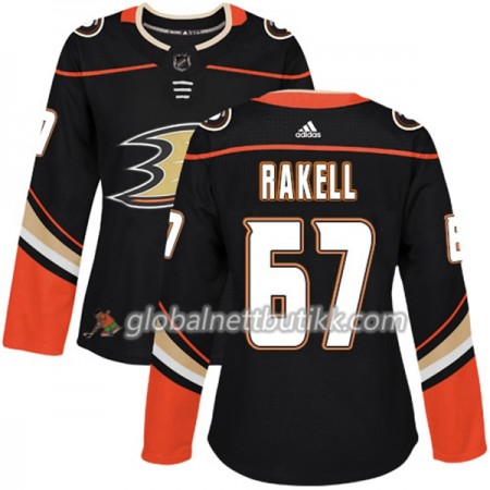 Anaheim Ducks Hockeydrakt Rickard Rakell 67 2017-2018 Svart Adidas Authentic - Dame